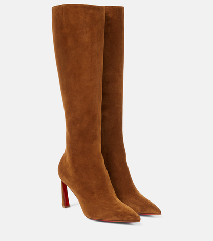 Christian Louboutin Suede Knee-High Boots