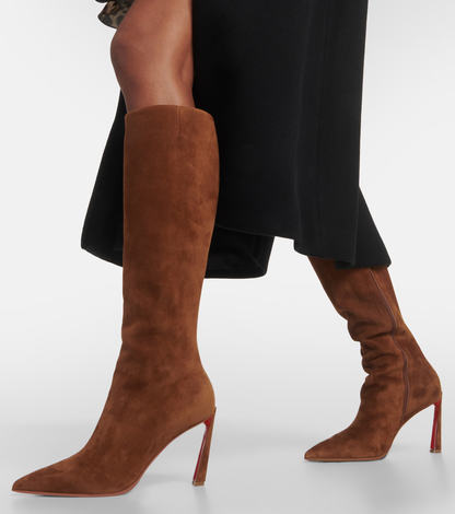 Christian Louboutin Suede Knee-High Boots