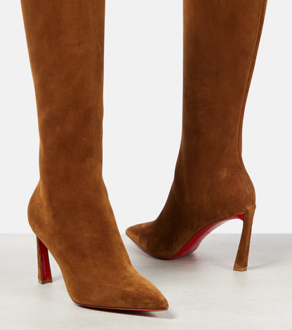 Christian Louboutin Suede Knee-High Boots